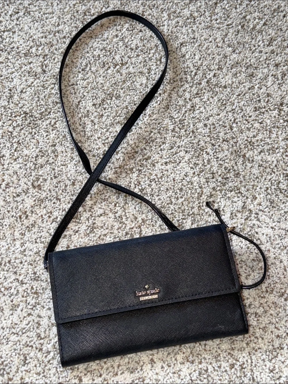 kate spade black crossbody wallet bag